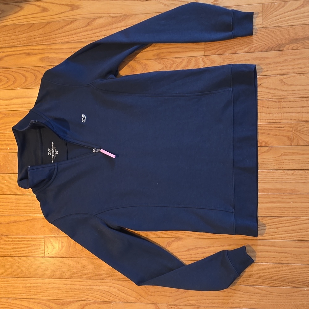 Vineyard Vines Classic Navy 1/4 Zip Shep Shirt, timeless. - Picture 4 of 14